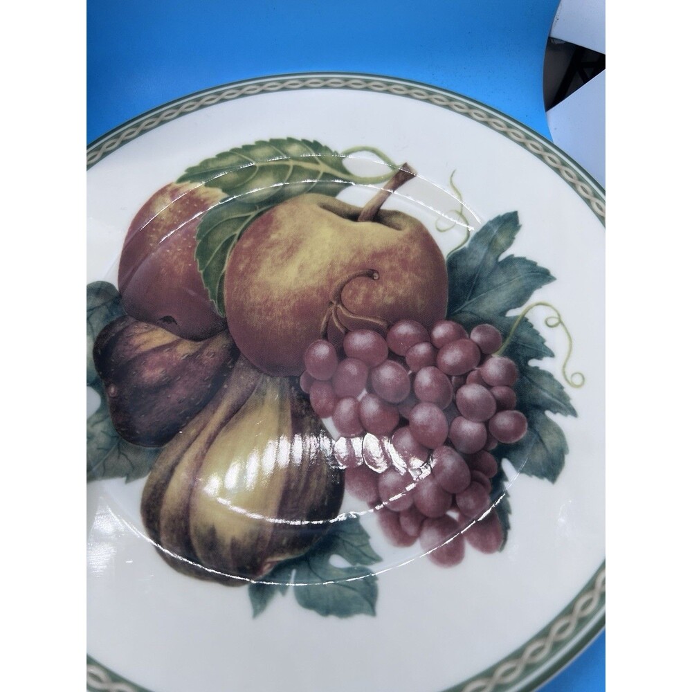 3 Vintage Fitz and Floyd Belle Classique Fruit en Fête Bone China Plates fall - Picture 3 of 7
